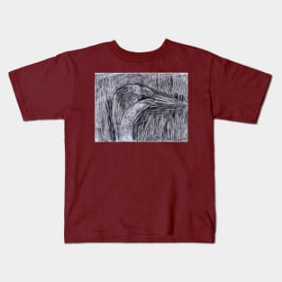 Bittern in Thickets of Grass Kids T-Shirt